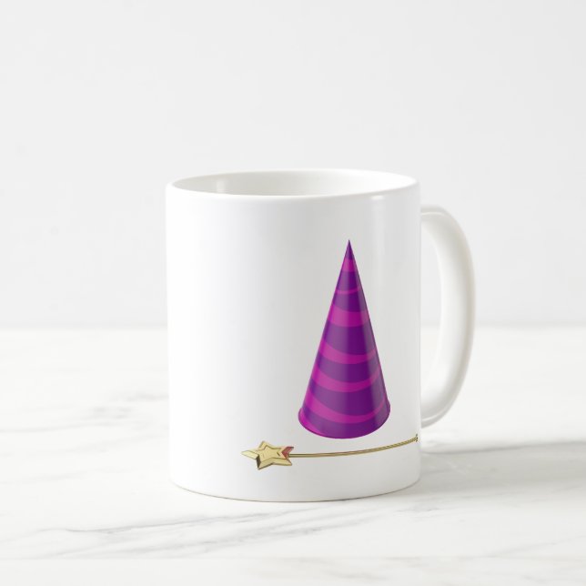 Magic wand and a cone hat coffee mug (Front Right)