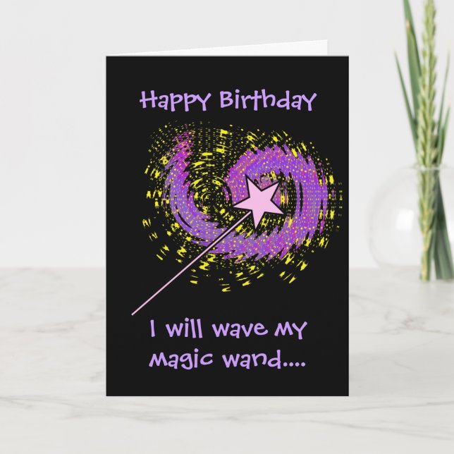Magic Wand Birthday Card (Front)
