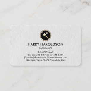 Magic Wand Icon Magician Premium Business Card