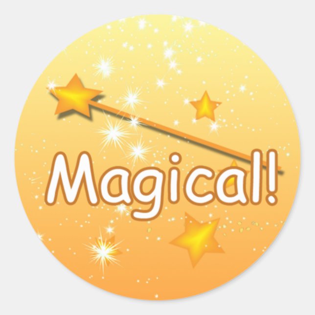 Magic Wand Magical Stars Teacher Award Stickers (Front)