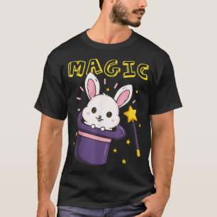 Magic Wand Magician Rabbit Hat  T-Shirt