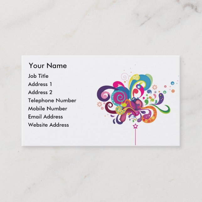 Magic Wand of Colour Business Card (Front)