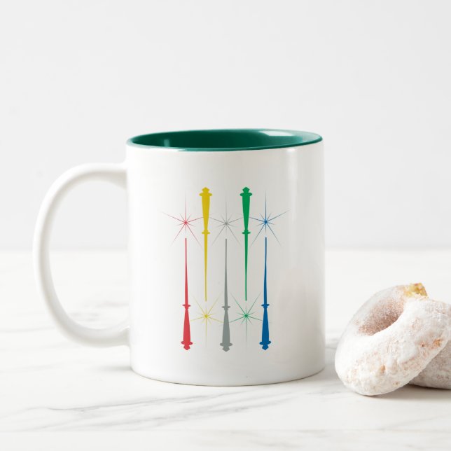 Magic Wands Mug 11oz. Green (With Donut)
