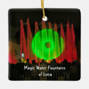Magic Water Fountains of Lima, Peru Ceramic Ornament