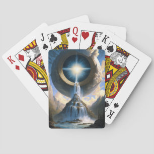Magic Waterfall Surreal Fantasy Art Playing Cards