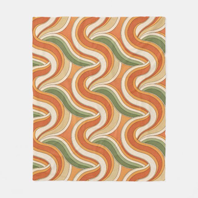 Magic Waves Pattern Fleece Blanket (Front)