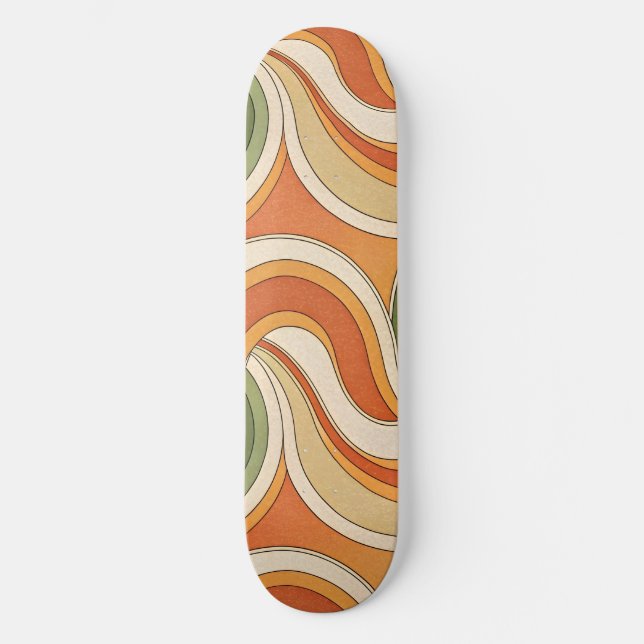 Magic Waves Pattern Skateboard (Front)
