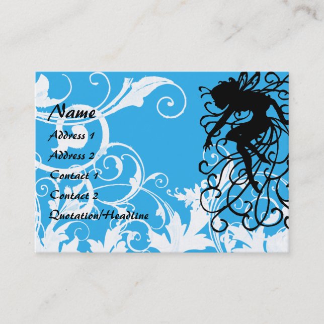 Magic White Garden -  Customized Business Card (Front)