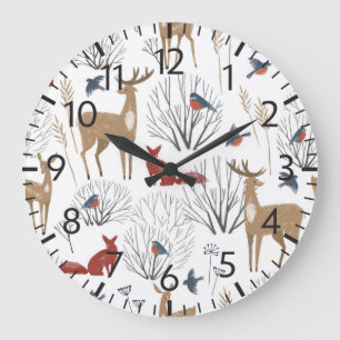 Magic Winter Wonderland Large Clock