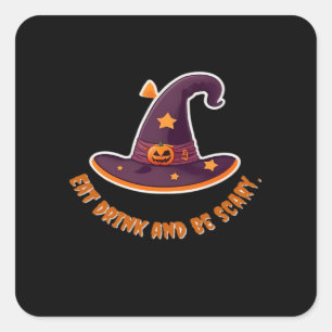 Magic Witch Hat For The Boos Party Essential Square Sticker