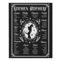 Magic witch kitchen  faux canvas print