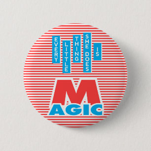 Magic Woman, Playing With Stripes Collection, 2 Inch Round Button