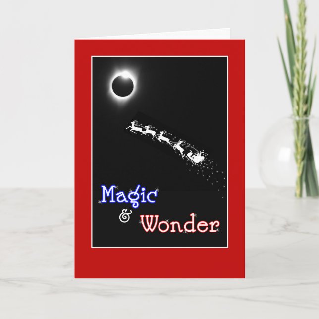 Magic & Wonder for Christmas - Solar Eclipse Holiday Card (Front)