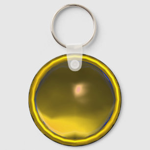 MAGIC YELLOW TOPAZ GEM STONE KEYCHAIN