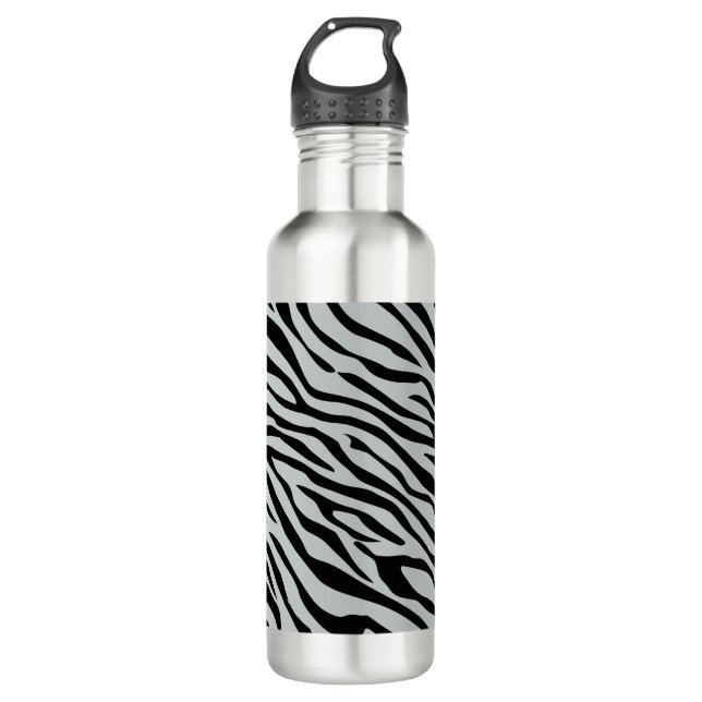 Magic Zebra Stripes Click to Customize Grey Colour 710 Ml Water Bottle (Front)