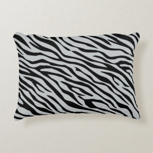 Magic Zebra Stripes Click to Customize Grey Colour Accent Pillow