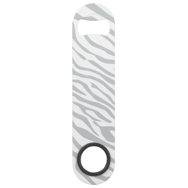 Magic Zebra Stripes Click to Customize Grey Colour Bar Key (Back)