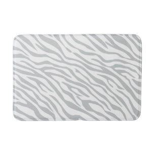 Magic Zebra Stripes Click to Customize Grey Colour Bath Mat