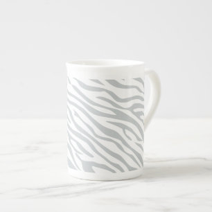 Magic Zebra Stripes Click to Customize Grey Colour Bone China Mug