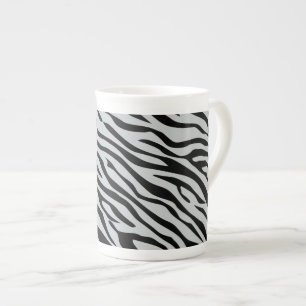 Magic Zebra Stripes Click to Customize Grey Colour Bone China Mug