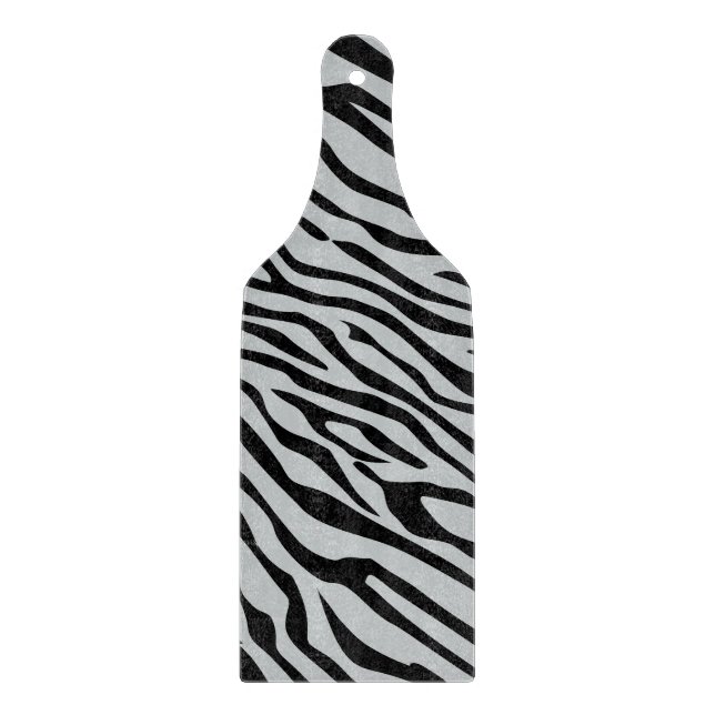 Magic Zebra Stripes Click to Customize Grey Colour Cutting Board (Front)
