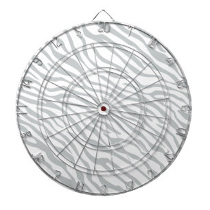 Magic Zebra Stripes Click to Customize Grey Colour Dartboard