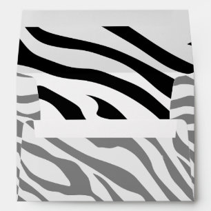 Magic Zebra Stripes Click to Customize Grey Colour Envelopes