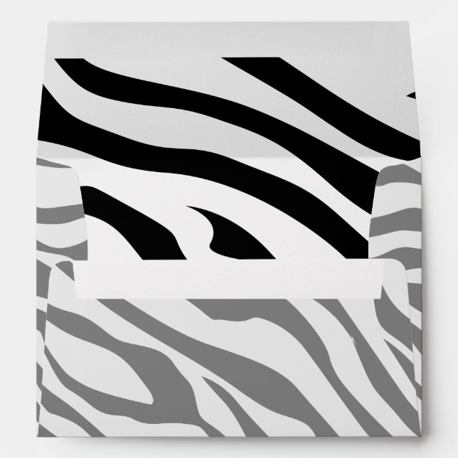 Magic Zebra Stripes Click to Customize Grey Colour Envelopes (Back (Bottom))