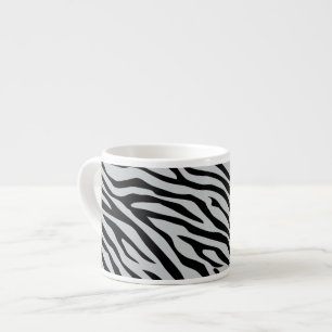 Magic Zebra Stripes Click to Customize Grey Colour Espresso Cup
