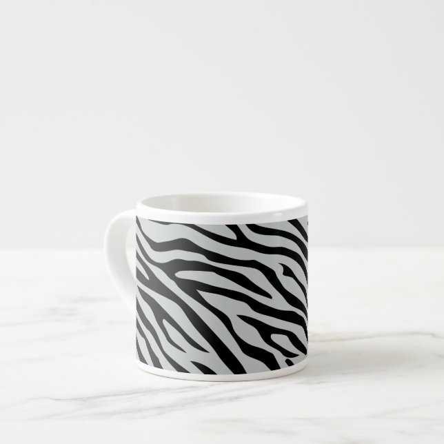 Magic Zebra Stripes Click to Customize Grey Colour Espresso Cup (Front Left)