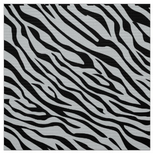 Magic Zebra Stripes Click to Customize Grey Colour Fabric