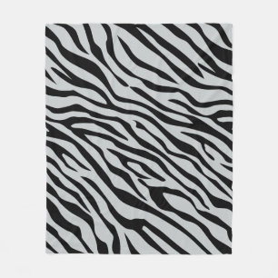 Magic Zebra Stripes Click to Customize Grey Colour Fleece Blanket