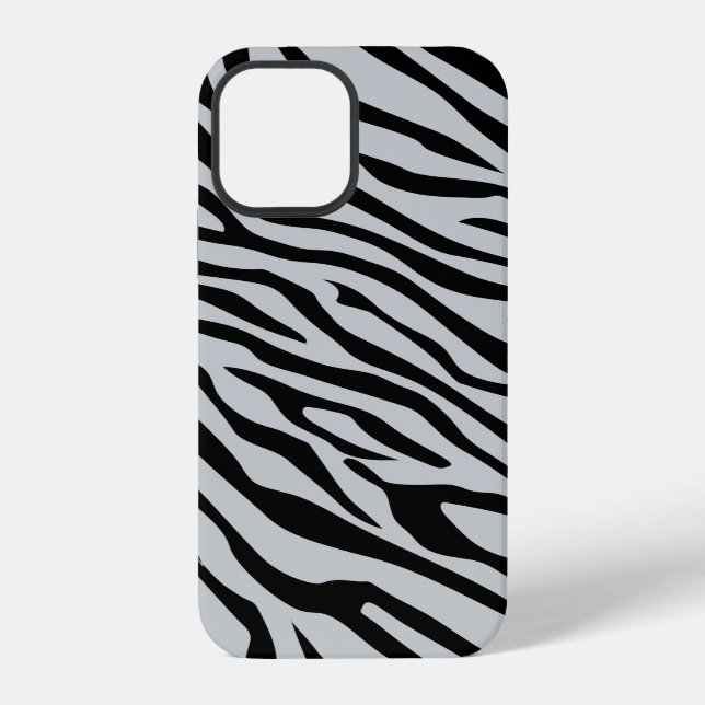 Magic Zebra Stripes Click to Customize Grey Colour iPhone Case (Back)