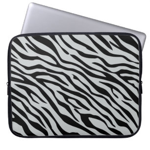 Magic Zebra Stripes Click to Customize Grey Colour Laptop Sleeve
