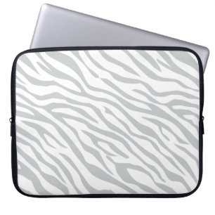 Magic Zebra Stripes Click to Customize Grey Colour Laptop Sleeve