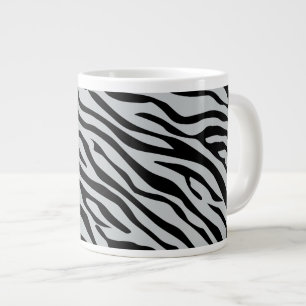 Magic Zebra Stripes Click to Customize Grey Colour Large Coffee Mug