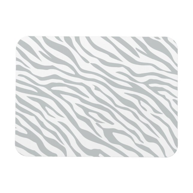 Magic Zebra Stripes Click to Customize Grey Colour Magnet (Horizontal)