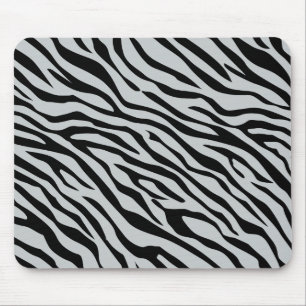 Magic Zebra Stripes Click to Customize Grey Colour Mouse Pad