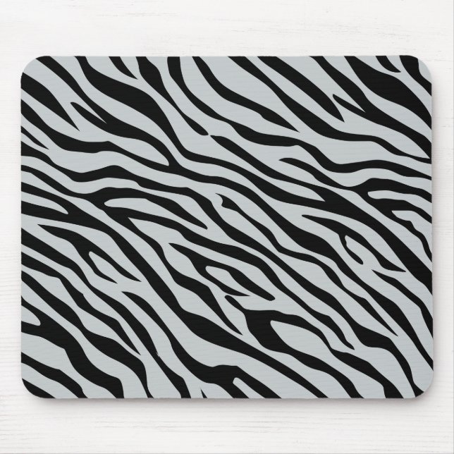 Magic Zebra Stripes Click to Customize Grey Colour Mouse Pad (Front)