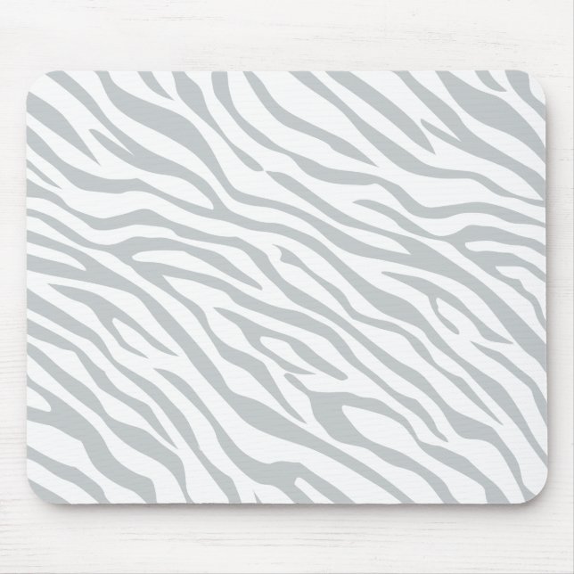 Magic Zebra Stripes Click to Customize Grey Colour Mouse Pad (Front)