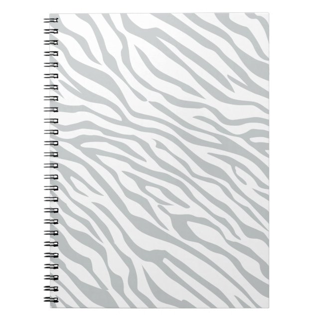 Magic Zebra Stripes Click to Customize Grey Colour Notebook (Front)