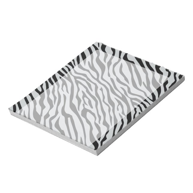 Magic Zebra Stripes Click to Customize Grey Colour Notepad (Rotated)