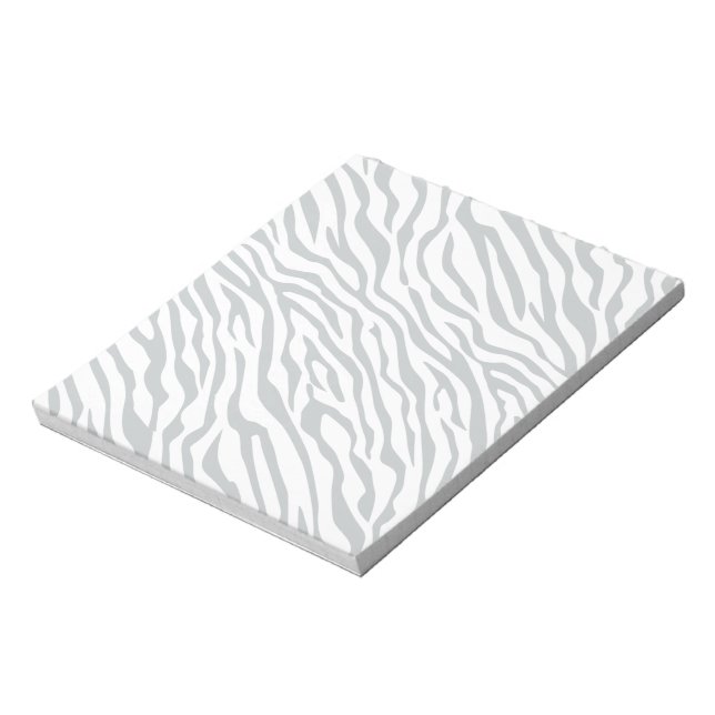 Magic Zebra Stripes Click to Customize Grey Colour Notepad (Rotated)
