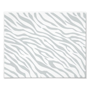 Magic Zebra Stripes Click to Customize Grey Colour Photo Print