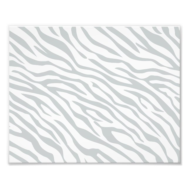 Magic Zebra Stripes Click to Customize Grey Colour Photo Print (Front)