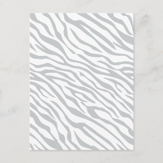 Magic Zebra Stripes Click to Customize Grey Colour Postcard (Front)