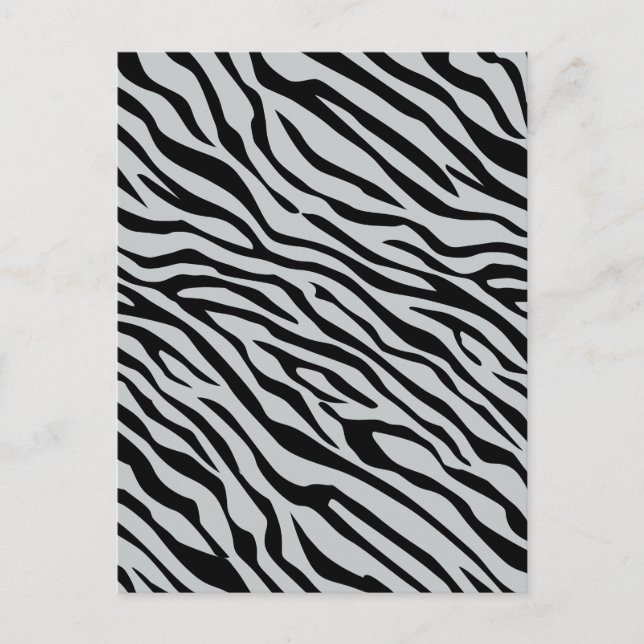 Magic Zebra Stripes Click to Customize Grey Colour Postcard (Front)