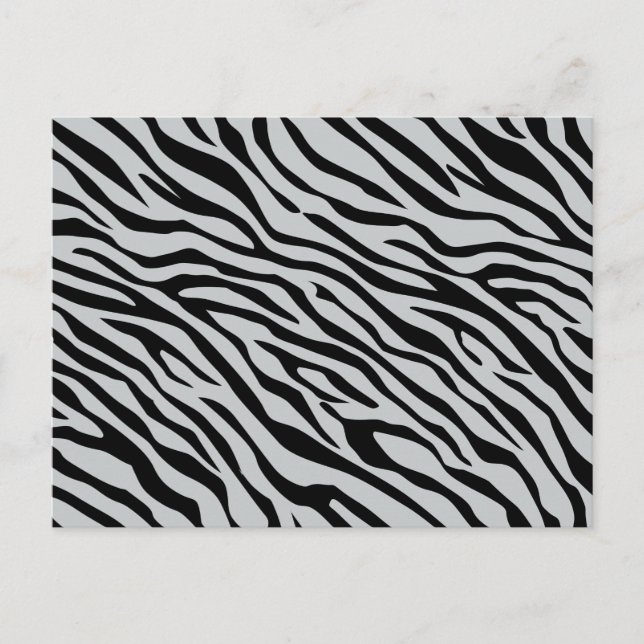Magic Zebra Stripes Click to Customize Grey Colour Postcard (Front)