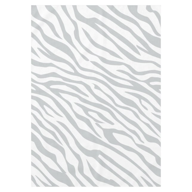 Magic Zebra Stripes Click to Customize Grey Colour Tablecloth (Front)
