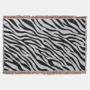 Magic Zebra Stripes Click to Customize Grey Colour Throw Blanket